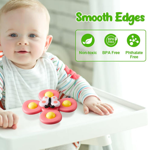 Spinner Toys for Babies Suction Spinners Baby|Suction Cup Spinning Toys for Toddlers 1-3|Toys for 1 Year Old Boy Baby Bath Toys for Kids Ages 1-3...