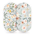 GRSSDER Stretchy Ultra Soft Fitted Bassinet Sheet Set 2 Pack for Girls Universal Fit for Baby Cradle Moses Basket Oval Rectangle Mattress, Waterco...
