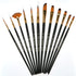 12 Pcs Artist Paint Brushes Set with Synthetic Sable Hair for Acrylic Oil Watercolor Fine Art Painting, Full Range of Sizes & Shapes Kit...