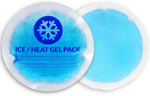 EverOne Round Reusable Gel Ice Pack with Cloth Backing for Hot & Cold Therapeutic Use, First Aid, Injuries, Breastfeeding, 5 Count...