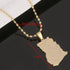 Stainless Steel Gold Color Ghana Map Pendant Necklaces Ghanaian Jewelry...