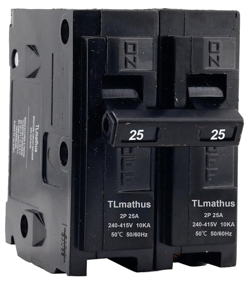 ?????? ?????????????? 25 Amp 2 Pole Type QP Circuit Breaker Plug-in Mount Standard MCB Thermal Magnetic Protection, 10KA 120/240V, Compatible with...