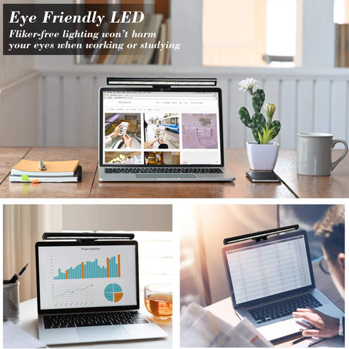 Monitor Light, Screen Light Bar Computer e-Reading LED Task Lamp, 3 Color Modes Light Bar, 10 Brightness, USB Powered Monitor Lamp...