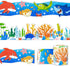 2 Rolls 66ft Ocean Bulletin Board Borders Under The Sea Animal Creatures Theme Print Border Trim for School Classroom Blackboard Chalkboard Sea An...