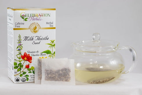 Celebration Herbals Organic Milk Thistle Seed Herbal Tea -- 24 Tea Bags, NET WT.60, 2.11 OZ...