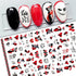 Halloween Nail Art Stickers Blood Nail Decals, 6 Sheets 3D Self Adhesive Halloween Nail Art Supplies Sticker Blood Scar Clown Eye Halloween Nail D...