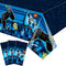 Video Game Rectangular Tablecloth, 3 Pcs Blue PE Plastic Disposable, 54'' x 108'', for Boys Gamer Birthday Party Decorations...