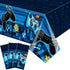 Video Game Rectangular Tablecloth, 3 Pcs Blue PE Plastic Disposable, 54'' x 108'', for Boys Gamer Birthday Party Decorations...