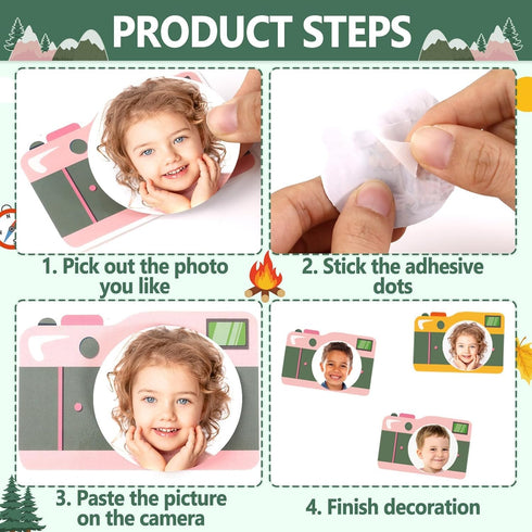 Camping Bulletin Board Set Welcome to Our Camp Summer Classroom Decorations Border Adventure DIY Photo Craft Camper Cutouts for Students School ki...