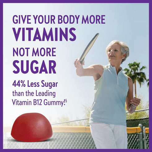 New Chapter® Organic Vitamin B12+ Gummies – 44% Less Sugar§, USDA Organic Vegan B12, TWO Daily Gummies for Cellular Energy Support with Cordyceps,...