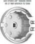OEMTOOLS 87131 64.5 mm 14 Flute Oil Filter Wrench, Oil Filter Cap Wrench for 2.0 to 5.7L Engines, For Use with Toyota, Oil Cap Filter Wrench Preve...