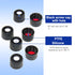 HPLC LC 8-425 Screw Thread Vial Caps, 8 mm, PTFE/Silicone Septa, Black, Polypropylene, 100 pcs/pk...