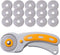 W.A. Portman Fabric Rotary Cutter with 15 Blades - 45mm Rolling Cutter with Safety Lock - Fabric Roller Cutter - Rotary Fabric Cutter Wheel - Fabr...