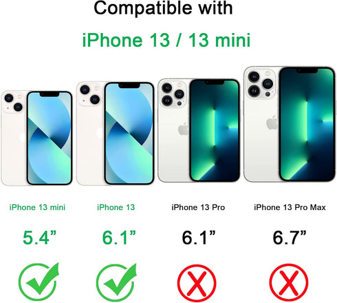 for iPhone 13 & iPhone 13 Mini Camera Lens Protector, Bling 3D Rhinestone Sparkle Diamond 9H Tempered Glass Camera Cover Shockproof Lens Cover...