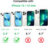 for iPhone 13 & iPhone 13 Mini Camera Lens Protector, Bling 3D Rhinestone Sparkle Diamond 9H Tempered Glass Camera Cover Anti Scratch Shockproof M...