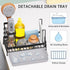 Kitchen Sink Organizer, Multifunctional Rustproof Sponge Holder Sink Organizer with Drain Tray & High Brush Holder & Dish Cloth Hanger, Kitchen Si...