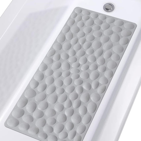 Non-Slip Bathtub Mat OTHWAY Soft Rubber Bathroom Bathmat with Strong Suction Cups (Grey)...