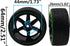 1/10 RC Drift Car Tires 12mm Hex Hub Wheel Rims & Hard Plastic Tyre 6 Spoke Compatible with Traxxas HSP Tamiya Kyosho HPI Redcat 1/10 On-Road RC D...
