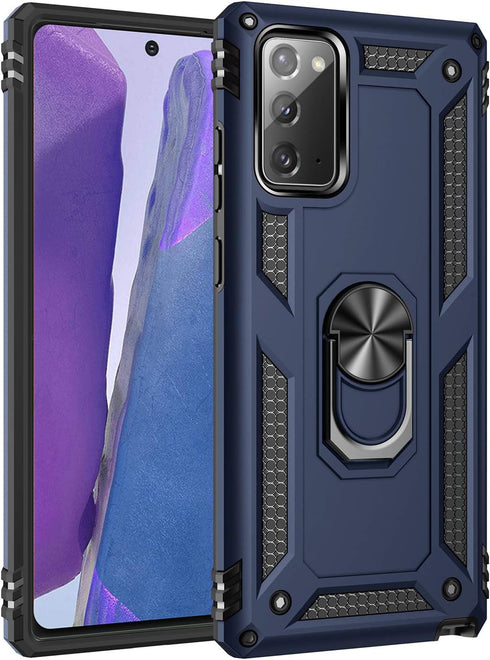 case for Samsung Galaxy Note 20 Case, Military Grade 360 Degree Rotating Metal Ring Holder Kickstand Protective Phone Cover for Samsung Galaxy Not...