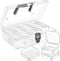 Jutieuo Small Bead Organizers with Handle, 25 Pieces Plastic Storage Cases Mini Clear Bead Storage Containers Boxes with Hinged Lid and Large Rect...