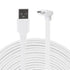 LEFXMOPHY Power Cord for WYZE Cam Pan V3 90 Degree L-Shape Connector 20ft Micro USB Right Angle White Extension Charging Cable......