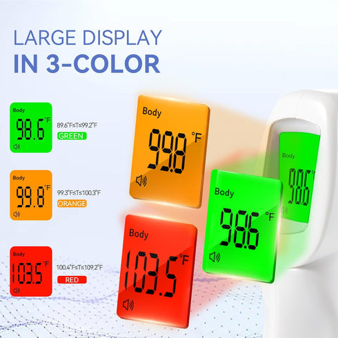 Berrcom Non Contact Forehead Thermometer Digital No-Touch Infrared Thermometer 3 in 1 for Adults and Kids Fever Check Thermometer Temperature Gun ...