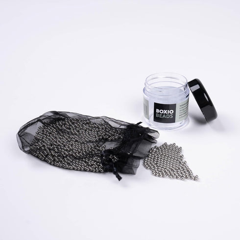 BOXIO - Beads: cleaning beads made of stainless steel for bottles wash canisters - 3 mm balls incl. storage bag - stainless steel cleaning beads f...
