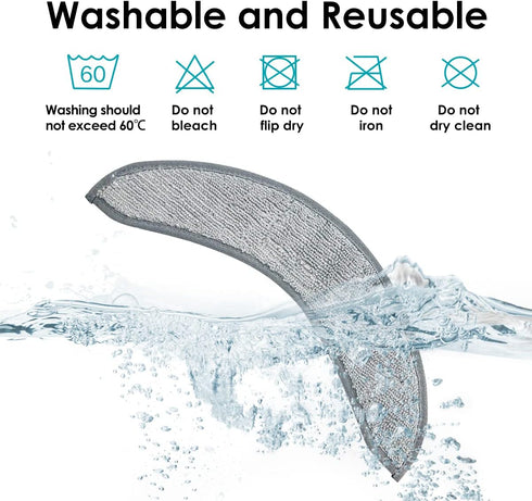 4 Pack Mop Pads Replacement For Irobot J7+ Combo Robotic Reusable Hard Floor Cloth Expert Wet Replacement Microfiber Soft Pad (4)……...