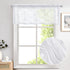 Topick White Sheer Leaf Curtain Kitchen Valance for Windows Leaf Embroidered Voile Small Curtain Valance Semi Sheer Farmhouse Curtain 18 Inch Rod ...