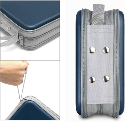 CD Case, 40 Capacity CD/DVD Case Holders Wallet Hard Plastic DVD Disc Cases Storage Binder for Car Home Office Travel (Dark Blue)...