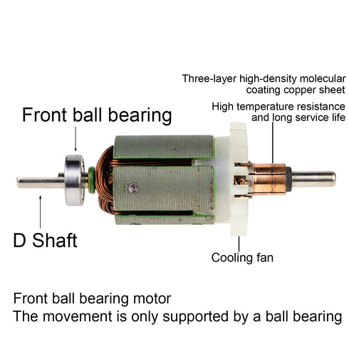 DC 775 Motor 12V-24V 6000-12000RPM 775 Electric Motor Double Ball Bearing High Torque Large Power Low Noise DC Motor with Bracket DIY for Mini Ang...