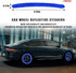 20PCS Reflective Car Wheel Decorative Stripe Stickers, Anti-Scratch Night Safety Warning Sticker, Fluorescent Tire Rims Decal, Auto Exterior Decor...