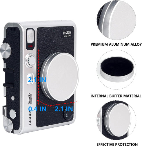 CAIYOULE Protective Lens Cap for Fujifilm Instax Mini EVO Instant Camera, Accessories for Instax Mini EVO with Lens Cover, Mini Picture Frame(NO C...