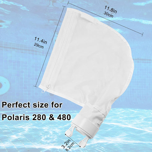 AMI PARTS Fits for 3 Pack Po.laris Bags Compatible with Polaris 280, 480 Leaf Bag with Zipper - Fits for All Polaris Pool Cleaner Bags K13 K16...