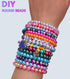 HINSOCHA Bracelet Beads Kit - 1020Pcs Gradient Colorful Round Beads (6mm+8mm) for Jewelry Making, DIY Crafts, Gifts for Kids and Adults...