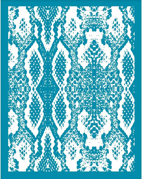 OLYCRAFT 4x5 Inch Clay Stencils Snakeskin Pattern Silk Screen for Polymer Silk Screen Stencils Abstract Snakeskin Mesh Transfer Stencils Animal Th...