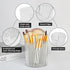 Makeup Brush Holder Makeup Organizer, 4 Slot Eyeliner Eyelash Brush Makeup Brushes Cup Pen Holder for Vanity Decor Desk Storage, Bathroom Countert...