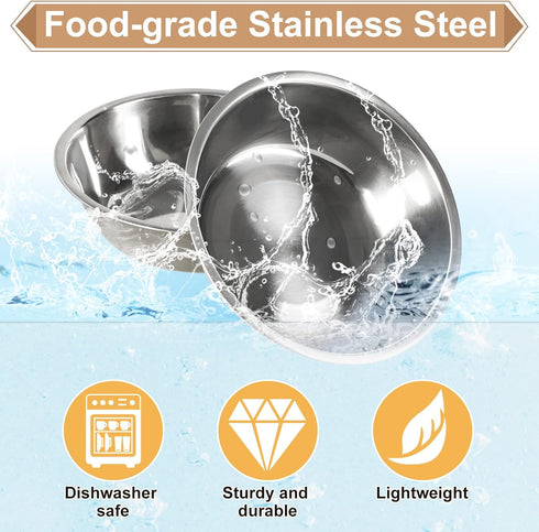 Sunhoo 2 PCS Replacement Stainless Steel Cat Bowls with 5.6in/14.2cm Outer Diameter pet bowl...