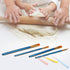 24 Pieces Cookie Decorating Fondant Cake Decorating Tool Set Include Brushes Sugar Stir Needle Fondant Modeling Tool Elbow and Straight Tweezer(Bl...