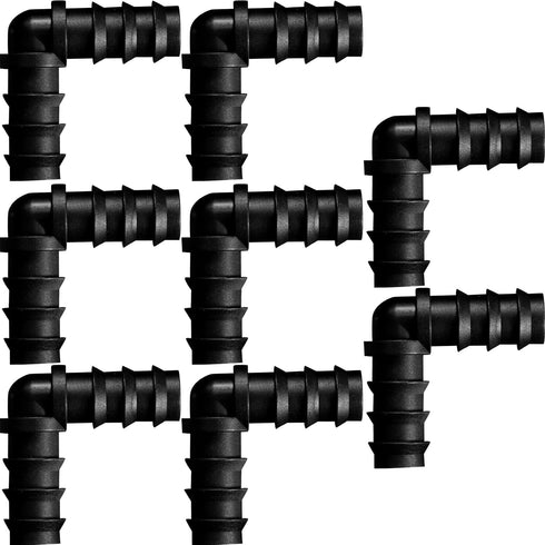 Maitys 8 Pieces Drip Irrigation Fittings Tee Connectors 1/2 Inch Irrigation Tubing Garden Hose Coupler Barbed Connector Plastic Soaker Hose Connec...