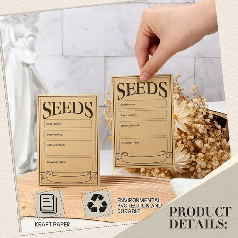 100 Pcs Seed Envelopes Resealable Seed Envelope Seed Packets 3.15 x 4.72 Inch Seed Saving Envelopes with Secure Tiny Envelopes, Seal Envelopes for...