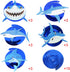 30PCS Shark Hanging Swirls Decorations - Summer Pool Decoration Under the Sea Party Decoration Ocean Theme Party Supplies Baby Shark Birthday Part...