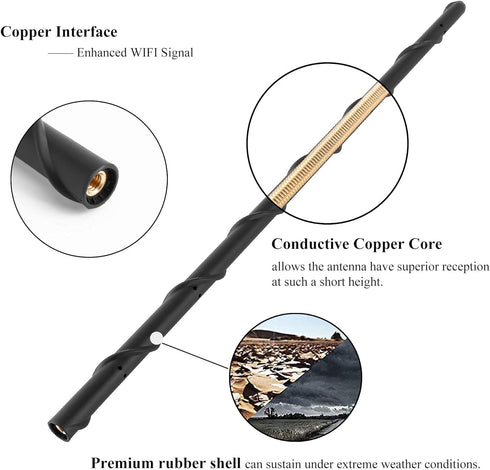 KSaAuto 16 Inch Antenna for 2007-2025 Jeep Wrangler JK JL JKU JLU Gladiator JT, Jeep Exterior Accessories, Jeep Antenna Replacement, Jeep Radio Up...