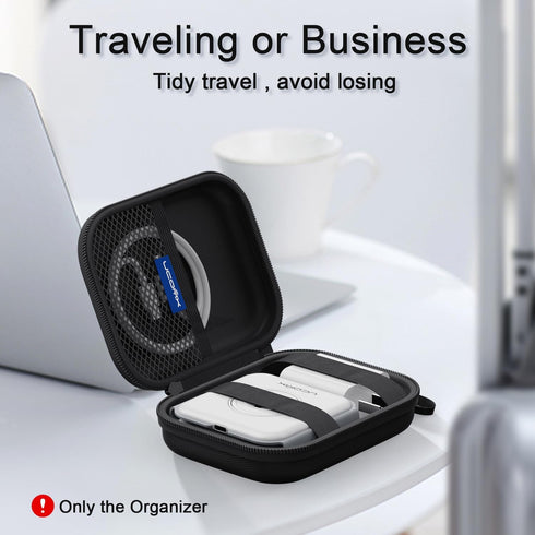 UCOMX Travel Case for 3 in 1 Wireless Charger,Hard EVA Carrying Charger Case,Portable Storage Waterproof Bag with Zipper,Soft Durable Pouch Bag fo...