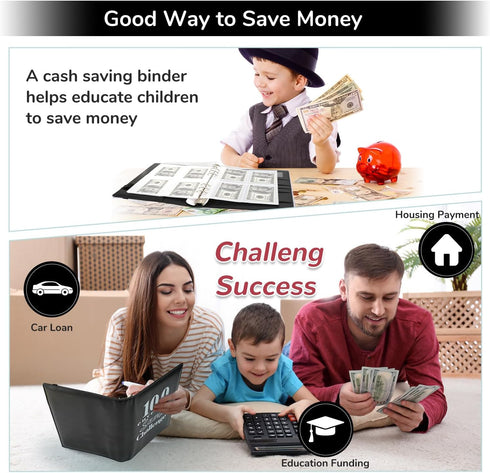 100 Envelopes Money Saving Challenge, A5 Money Saving Binder, Savings Challenges Book with Envelopes, for Fun Money Saving, Family, Budget Binder ...