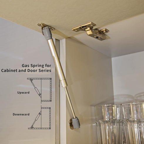 4 Pcs Gas Springs, 100N/22.5LB Gas Struts Lift Supports, Gas Shocks, Soft Close Hinges, Furniture Cabinet Door Lid Stay, Hydraulic Gas Lift Spring...