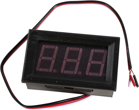 3-Wire Digital Voltmeter DC 0.00-30.0V with Green LED Display and Reverse Polarity Protection...