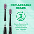 GUM Sonic Powered Toothbrush Refills, Tapered Bristles Clean Below The Gumline, Black 2ct. (Pack of 2)...