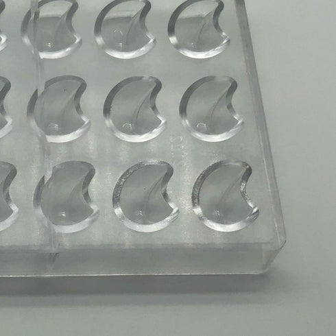 Moon Shaped Polycarbonate Chocolate Mold Hard PC Candy Mold Tray Clear Chocolate Tray...