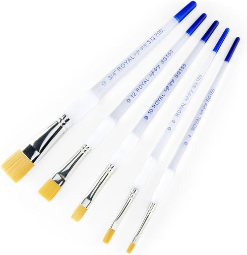 Royal & Langnickel SG-304 5 Piece Flat Brush Set...